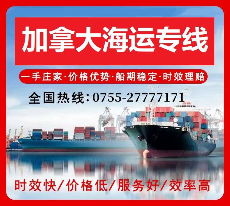 深圳到加拿大海運多少錢一公斤？
